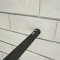 Aica Paroi de douche en noire mat paroi à l'italienne en 8mm verre anticalcaire 120x200cm avec une barre de stabilisation extensible en noire mat