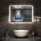Miroir de salle de bain 80x60cm anti-buée miroir mural avec éclairage LED modèle Classique plus 2.0