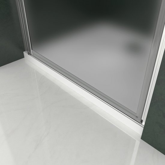Aica porte de douche pivotante 90x187cm verre anticalcaire et sablé installation en niche - Cliquez sur l'image pour la fermer