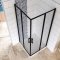 AICA cabine de douche 140x140x185cm en verre anticalcaire cabine de douche carrée profilé noir mat