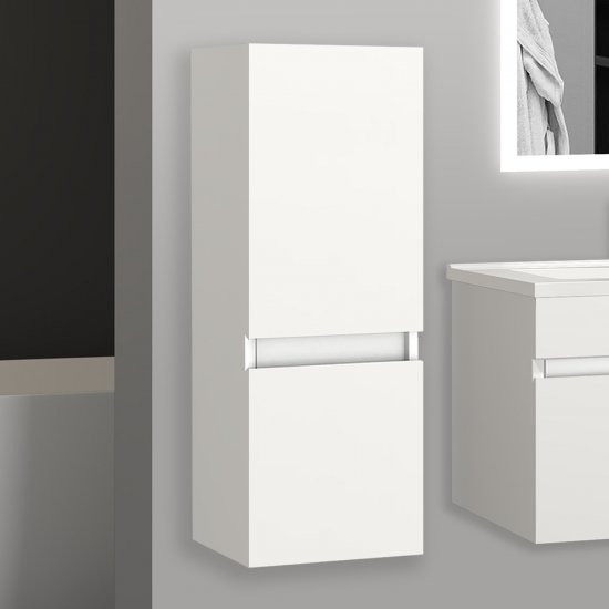 30x30x83(L*W*H)cm meuble salle de bain blanc meuble colonne salle de bain à suspendre - Cliquez sur l'image pour la fermer