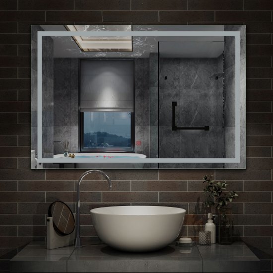 Miroir de salle de bain LED+anti-buée 160x70cm - Cliquez sur l'image pour la fermer