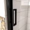 Aica porte de douche noir mat 120 x195cm porte de douche avec l'amortisseur porte coulissante en 8mm verre anticalcaire