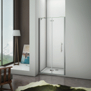 Aica paroi de douche pivotante 90x195cm porte de douche battante installation en niche verre sécurité anticalcaire vitrification nano