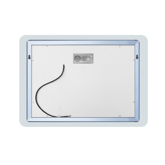 Miroir de salle de bain 140cmx80cm multifonctionnel avec couleur LED réglable + antibuée + Panneau LCD (Tactile, Haut-Parleur Bluetooth, Horloge, Date - Cliquez sur l'image pour la fermer