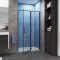 AICA porte de douche pivotante 90cm en 6mm verre anticalcaire Installation en niche porte de douche noire Hauteur 185cm