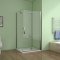 Aica cabine de douche 80x90x185cm verre anticalcaire avec une barre de fixation de 45cm