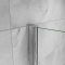 AICA paroi de douche à l'italienne pivotante 35x200cm paroi de douche retour pivotant mural en verre 8mm anticalcaire, profilé en alu chromé