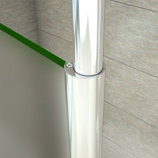 Paroi de douche 120x200cm en 8mm verre anticalcaire et sablé et livré une barre de fixé à plafond - Cliquez sur l'image pour la fermer