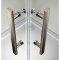 Aica porte de douche coulissante 99x99x185cm cabine de douche porte coulissante paroi de douche accès d'angle verre sécurit