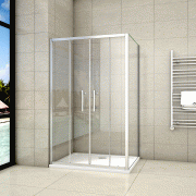 Cabine de douche 160x80x190cm porte de douche à l'accès au centre + paroi latérale