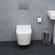 AICA WC Suspendu Sans Bride 52x36x36cm Avec Abattant Soft-Close - Blanc AICA WC Suspendu Sans Bride 52x36x36cm Avec Abattant Soft-Close - Blanc