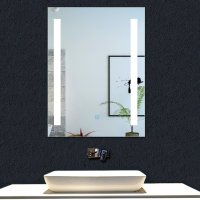 Miroir de salle de bain 70x50cm anti-buée miroir mural avec éclairage LED modèle Moderne 2.0