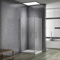 Aica porte de douche 80x76x197cm porte pivotante porte de douche paroi de douche cabine de douche verre anticalcaire