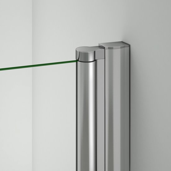 Aica porte de douche 100x187cm paroi de douche porte pivotante en niche verre anticalcaire - Cliquez sur l'image pour la fermer