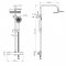 AICA Colonne de Douche Thermostatique Réglable Hauteur,Tête Douche Pommeau à Main 3 Jets