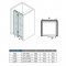 AICA Porte de douche pivotante 120x195cm en 6mm verre de sécurité anticalcaire avec barre de fixation
