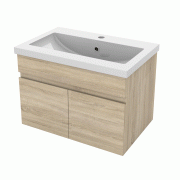 Meuble de salle de bain, Meuble de rangement avec lavabo, Meuble sous vasque suspendu, 59cm