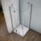 Aica 80x76x190cm cabine de douche porte de douche paroi de douche cabine de douche à charnière avec barre de fixation 360°