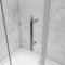 AICA porte de douche pivotante 120x195cm porte de douche pliante avec un élément fixe en 6mm verre anticalcaire