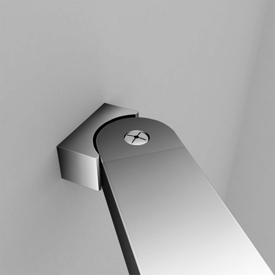 AICA Barre de stabilisation 30cm pour douche à l'italienne, barre fixée d'angle en aluminium Chromé - Cliquez sur l'image pour la fermer