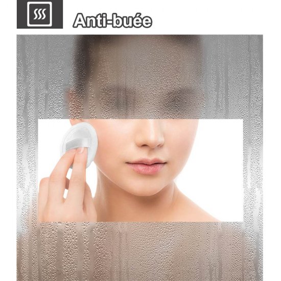 Miroir de salle de bain 80x60cm anti-buée miroir mural avec éclairage LED modèle Classique plus 2.0 - Cliquez sur l'image pour la fermer