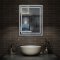 Miroir de salle de bain avec éclairage LED commutateur tactile avec anti-buée, Modèle double contour 70x50cm