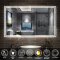 AICA Miroir de salle de bain à LED avec Bluetooth 160 x 80cm, miroir antibuée, fonction de gradation à 3 couleurs Miroir mural IP44 rectangulaire