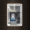 Miroir de salle de bain avec éclairage LED, Miroir Cosmétique Mural commutateur tactile avec anti-buée, Modèle double contour 90x70cm