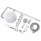 AICA Colonne de douche thermostatique, colonne de douche chromée avec robinet, réglable en hauteur