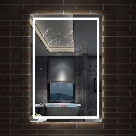 Miroir de salle de bain LED+anti-buée 160x70cm - Cliquez sur l'image pour la fermer