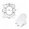 AICA WC Suspendu 52,5x36x36cm Avec Abattant Ultra Fin Soft-Close et Sans Bride