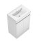 Meuble de salle de bain, Meuble de rangement avec lavabo, Meuble sous vasque suspendu, Blanc 60cm