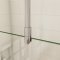 AICA paroi de douche 40x200cm paroi de douche à l'italienne en 8mm verre anticalcaire avec une barre de maintien au plafond