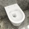 AICA WC Suspendu Avec Abattant Soft-Close Blanc Sans Bride