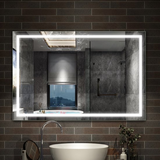 Miroir de salle de bain anti-buée 100x60cm