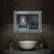Miroir de salle de bain avec éclairage LED commutateur tactile avec anti-buée, Modèle double contour 70x50cm