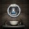 AICA Miroir de salle bain Rond avec anti-buée, Lumière Blanc du jour 6000K Ø 60cm Type C