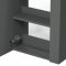 Meuble de salle de bain, Meuble sous vasque 2 portes à poser avec vasque, 44cm Anthracite