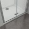 Aica 120x197cm porte de douche porte de douche à charnière installation en niche verre 6mm sécurité