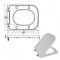 AICA WC Suspendu Sans Bride 52x36x36cm Avec Abattant Soft-Close - Blanc