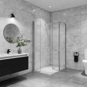 AICA paroi de douche avec retour pivotant 60+40x200cm avec une barre extensible, paroi de douche pivotante 45x200cm, verre 8mm securit anticalcaire