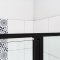 AICA porte de douche pivotante 120x185cm NOIR MAT en verre anticalcaire installation en niche