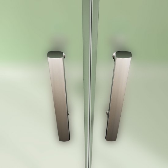 AICA Porte de douche 80x185cm verre satiné et anticalcaire porte battante en niche - Cliquez sur l'image pour la fermer