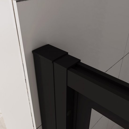 AICA porte de douche noire 80x200cm modèle BPR - Cliquez sur l'image pour la fermer
