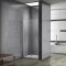 Aica 90x187cm porte de douche porte de douche à charnière installation en niche verre sécurité