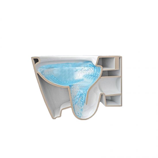 AICA Sans Bride WC Suspendu Abattant Ultra Fin Soft-Close 52,5x36x36cm - Cliquez sur l'image pour la fermer