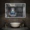 AICA Miroir de salle de bain avec éclairage LED avec anti-buée Modèle soleil 90x70cm