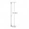 AICA paroi de douche 40x200cm paroi de douche à l'italienne en 8mm verre anticalcaire avec une barre de maintien au plafond