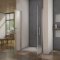 Aica porte de douche double battante,100x187cm porte de douche pivotante sablée,installation en niche